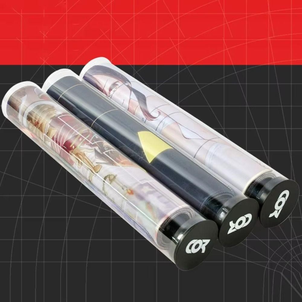 Lanfy Gaming Mat Storge Tube,โปร่งใสTelescopicเกมPad Canister,กล่องเก็บกระบอกผู้ถือบัตรน้ําหนักเบาGameMat Protecter Playmat