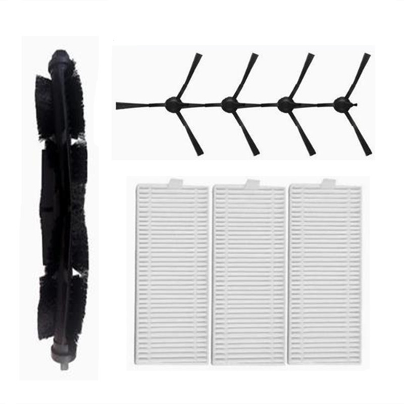 แปรงลูกกลิ้งแปรงด้านข้าง HEPA Filter เข้ากันได้กับ Philips XU6500/82 หุ่นยนต์เครื่องดูดฝุ่นอุปกรณ์เส