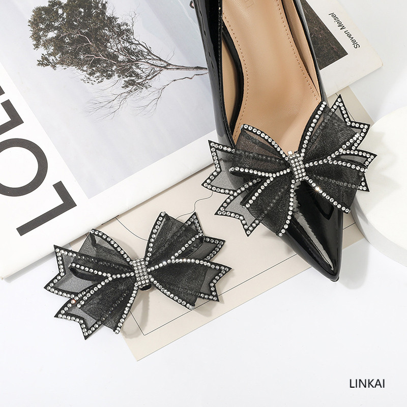 1ชิ้นผู้หญิงpx666-20ที่ถอดออกได้รองเท้าส้นสูงที่ถอดออกได้โบว์ใหญ่แฟชั่นรองเท้าโบว์ตกแต่งสําหรับสันทน