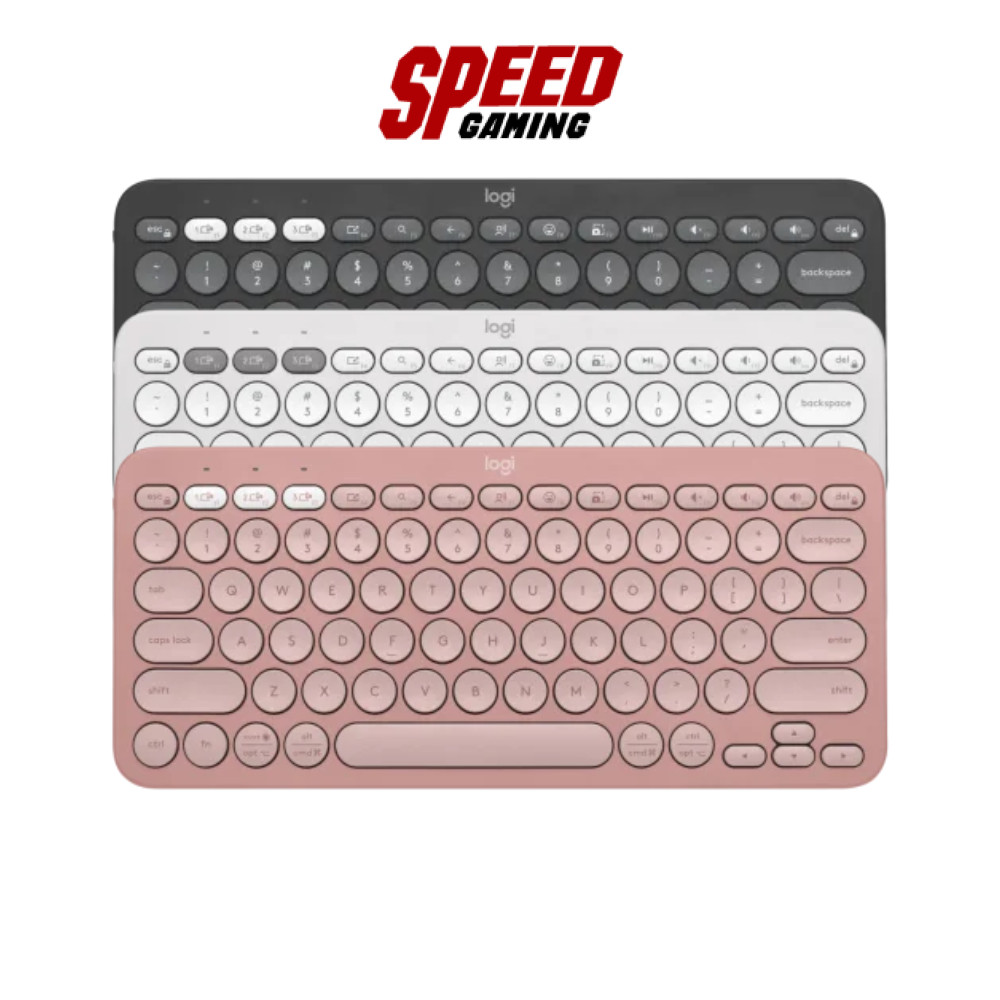 LOGITECH K380S Pebble Keys 2 Graphite/Rose/White WirelessKeyboard (คีย์บอร์ดไร้สาย)By Speed Gaming