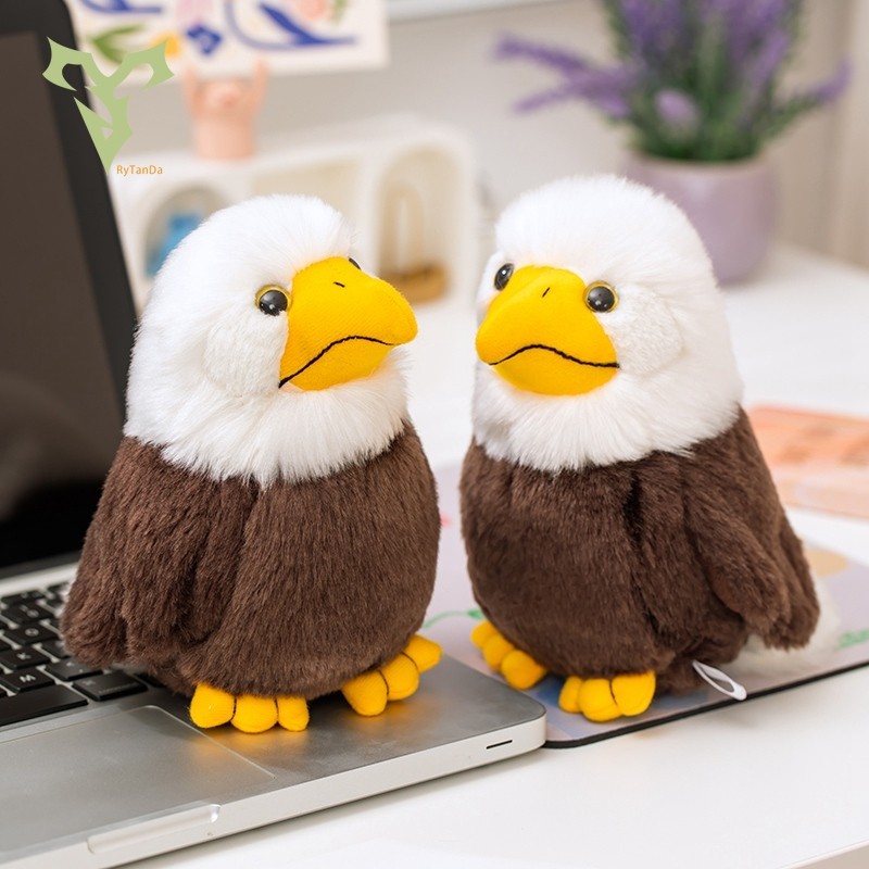 Brown Eagle ของเล่น Creative Sea Eagle Plushie ตุ๊กตานกจําลองตุ๊กตาของเล่น Desktop Decor นุ่มเด็ก Soothing ตุ๊กตาตกแต่งห้องนอนเด็กของขวัญวันเกิดแลกเปลี่ยน