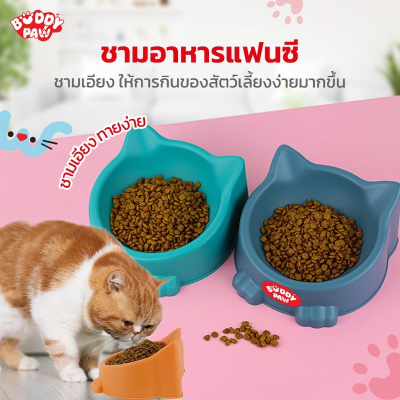 ชามอาหารแฟนซี สุนัข แมว ชามเอียงใส่อาหารหรือน้ำทานง่าย