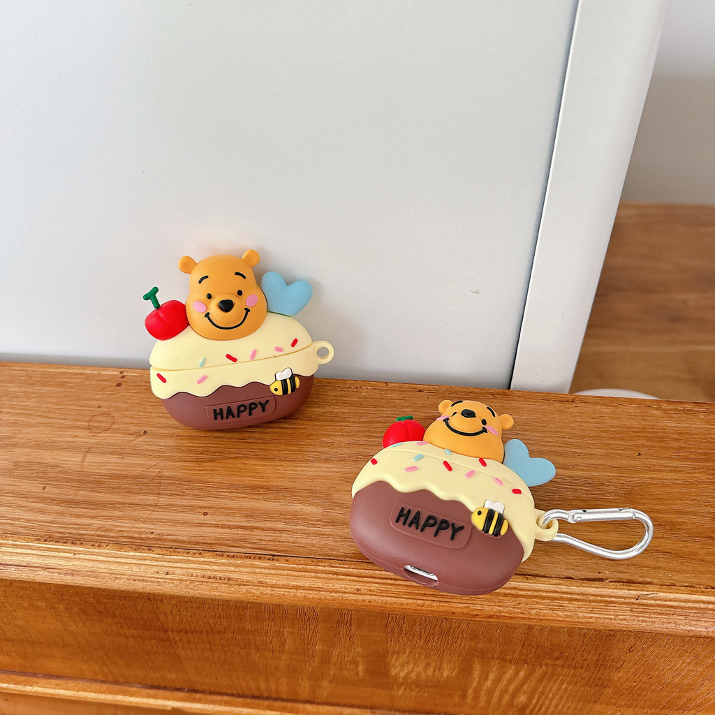 Winnie the Pooh การ์ตูน 3D เคสซิลิโคนสําหรับ AIRPODS 4 PRO2 1/2/3 ฝาครอบป้องกันปลอกอ่อนหูฟังเชลล์