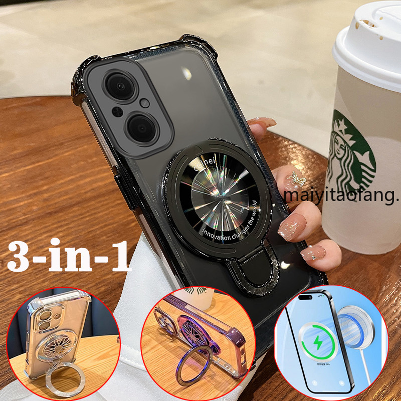 [3 In 1]เคสสําหรับRealme C67 C65 4G Softcaseซิลิโคนกันกระแทกปกการออกแบบใหม่ความงามเชือกเส้นเล็กกระจกแต่งหน้าพร้อมที่วางSJSFDD04 - รูปที่ 7