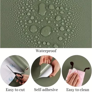 WELLE Elf-Adhesive วอลล์เปเปอร์, PVC กันน้ํา Self-Adhesive Contact กระดาษ, Matte ถอด Peel และ Stick พื้นหลังสติ๊กเกอร์ติดผนังห้องนั่งเล่นห้องครัวห้องนอน Dorm