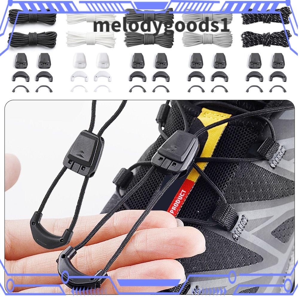 Melodygoods1 1 คู่ Quick Lace Kit, รอบเทนนิส Creative ไม่มี Tie Shoelaces, แฟชั่นไม่มี Ties Lazy Shoe Laces สําหรับอุปกรณ์เสริมรองเท้า
