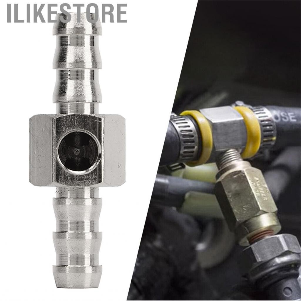 Ilikestore TFITTING ADAPTER 304 แรงดันเชื้อเพลิงสแตนเลส NPT Thread ทนทานการจับคู่ที่สมบูรณ์แบบสำหรับเกจ (3/8)