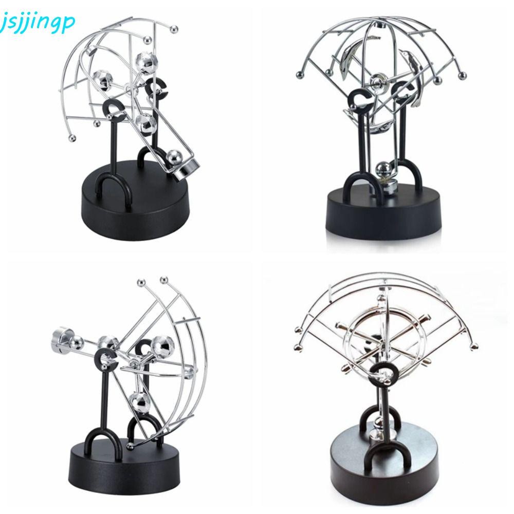 Jsjjingp เหล็ก Balance Ball, Motion ทางกายภาพหมุน Perpetual Pendulum Ball Figurine, ตกแต่งบ้านโมเดิร์น Art Revolving Gadget วิทยาศาสตร์ลูกตุ้มของเล่นโต๊ะเครื่องประดับ