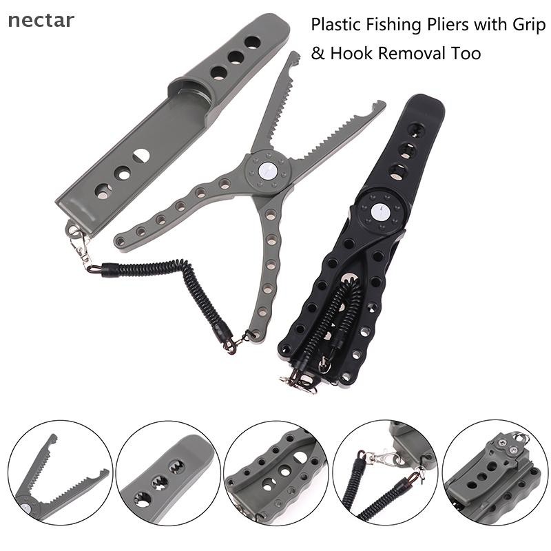 TAR คีมตกปลาพลาสติกพร้อม Grip Hook Removal เครื่องมือปลาดุก Gripper พร้อมที่จับกันลื่นและเชือกเส้นเล็ก N