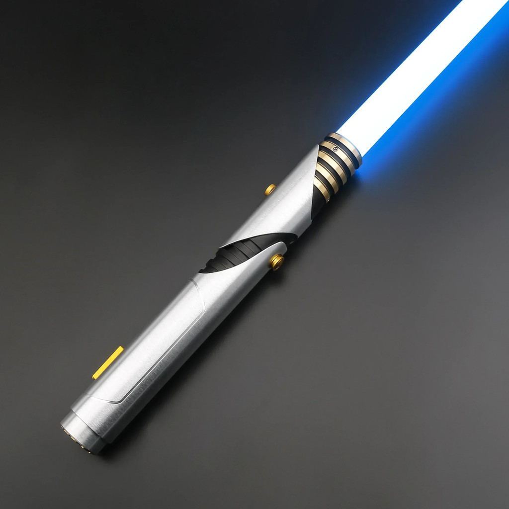 TXQSABER คุณภาพสูง Depa Billaba Replica Lightsaber โลหะ Hilt Smooth Swing สําหรับ Dueling RGB พิกเซล