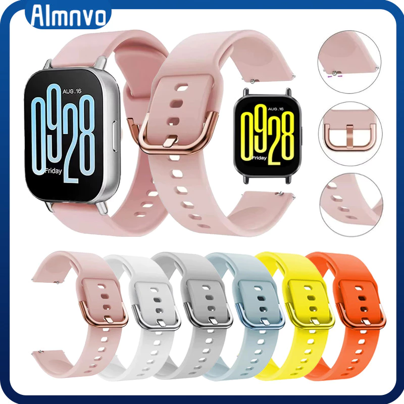 สายซิลิโคน 20/22 มม for Smartwatch Redmi Watch 5 Active/5 Lite/Samsung/Huawei/Xiaomi/Amazfit Bip 6