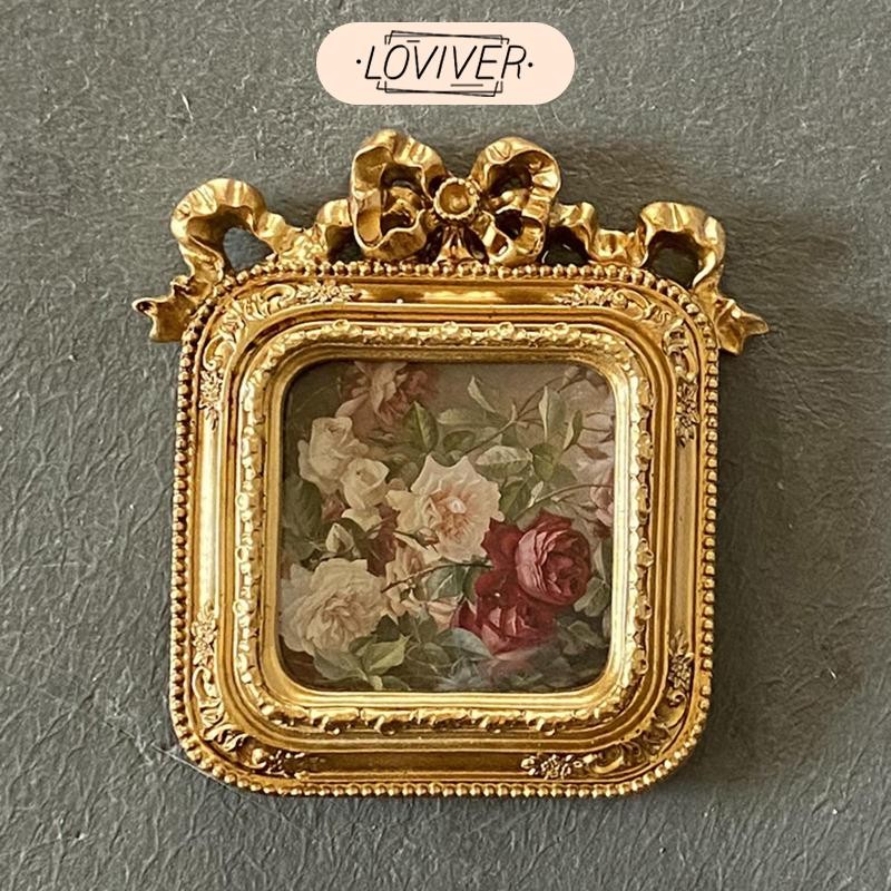 LOVIVER กรอบรูปวินเทจกรอบรูปตั้งโต๊ะสําหรับห้องโถงชั้นหนังสือตกแต่ง