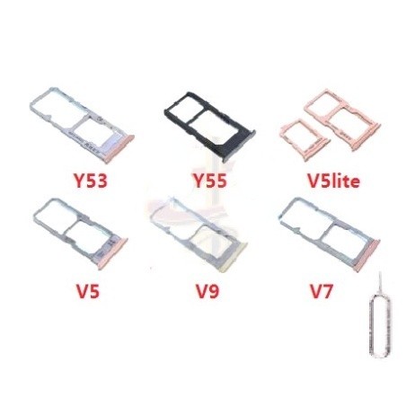 ซิมการ์ดถาด Sd Card Holder Slot สําหรับ Vivo Y53 Y55 Y66 Y67 Y75 Y79 V5Lite V5 V5S V7 V7Plus