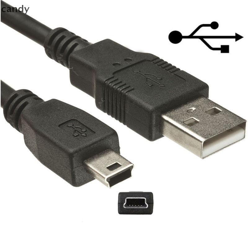 NDY 1.8M USB 2.0 สายชาร์จข้อมูลสีดําสําหรับตัวควบคุมไร้สายเกม N