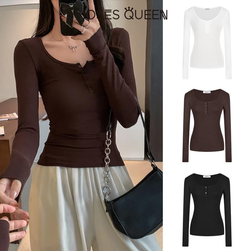 < MOSESQUEEN > เสื้อผ้าสูงวัย แบบกึ่งเปิดคอ แขนยาว สำหรับผู้หญิง ดีไซน์ใหม่เฉพาะกลุ่ม รูปแบบสบายๆ ทั้งในและนอกบ้าน #62315