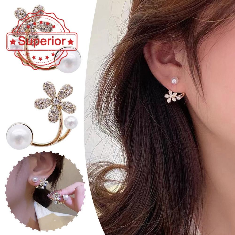 Petal Niche Design Feel ต่างหูดอกไม้ต่างหูอารมณ์อเนกประสงค์ D6p2