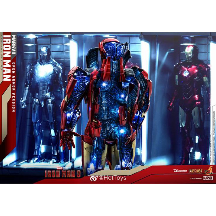 [Collection Boutique] Ready Stock HotToys 1/6 DS004D51 Alloy Die-Casting Iron Man 3 MK7 Open Armor V