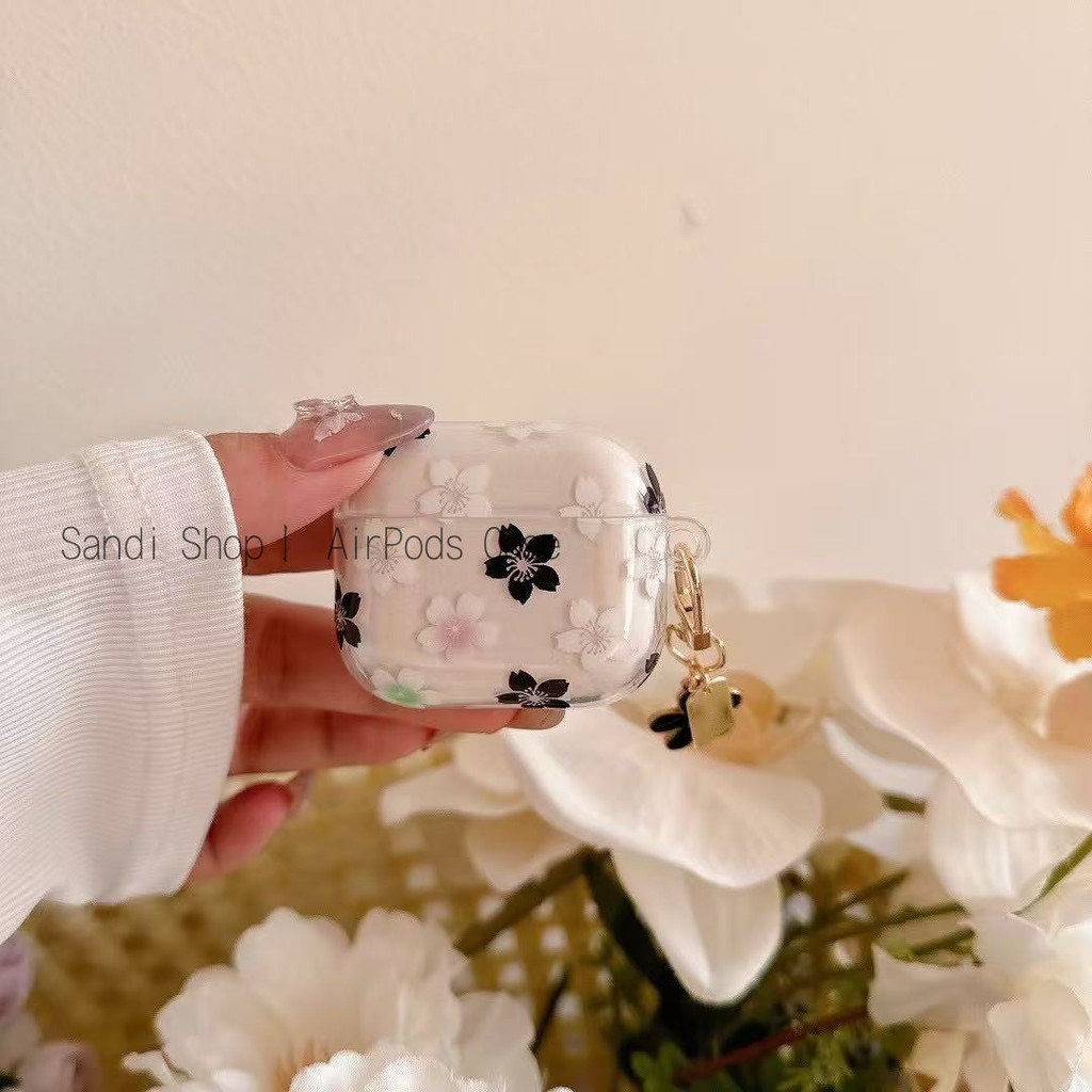 โปร่งใสglitterดอกไม้airpods 4 สําหรับAirPods 1/2/3/Pro/Pro2 กรณีTPU Soft Appleชุดหูฟังบลูทูธไร้สายAnti drop AirPods 3GenกรณีAirPods Pro2 กรณี ราคา ถูกที่สุด ดีลบีเคเค แกลเลอรีภาพที่ 6