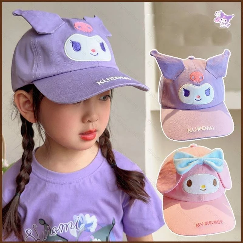 【SY1】 Sanrio Kuromi HelloKitty Cinnamon หมวกเบสบอล ป้องกันแสงแดด ลายการ์ตูนน่ารัก สําหรับเด็ก