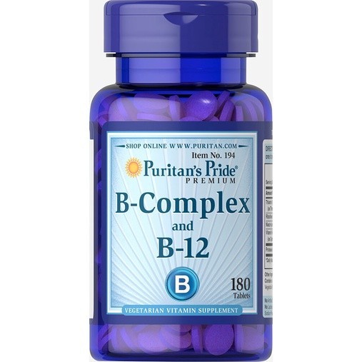 Puritan's Pride Vitamin B-Complex &amp; B-12 (180เม็ด)