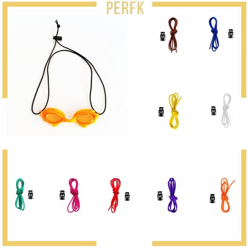 [Perfk] แว่นตาว่ายน้ํา แบบยาง ยืดหยุ่น / สายรัดดําน้ํา สีส้ม แบบเปลี่ยน
