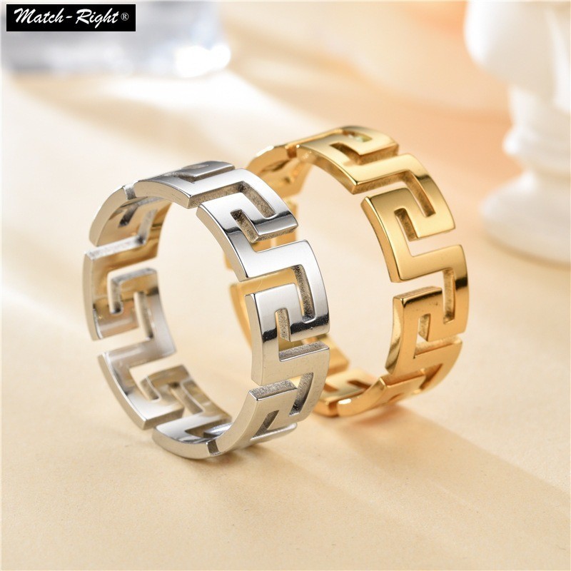 เครื่องประดับ สร้อยคอ จี้แหวนไทเทเนียม แบบกลวง สเตนเลส สไตล์วินเทจ คลาสสิก หรูหรา สําหรับทุกเพศ ทุกวัย