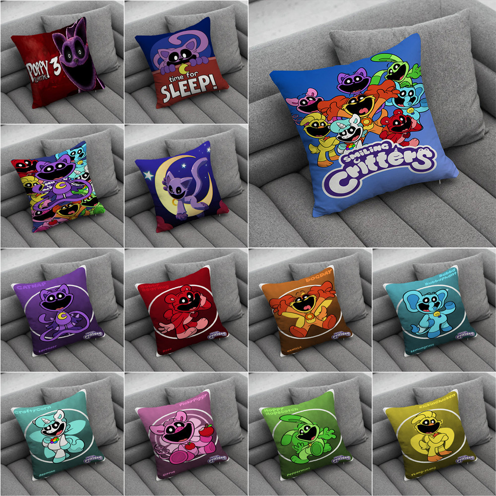 ปลอกหมอนอิง พิมพ์ลาย Catnap Poppy Playtime 3 ด้าน ไม่มีแกน สําหรับโซฟา รถยนต์ ของขวัญเด็ก