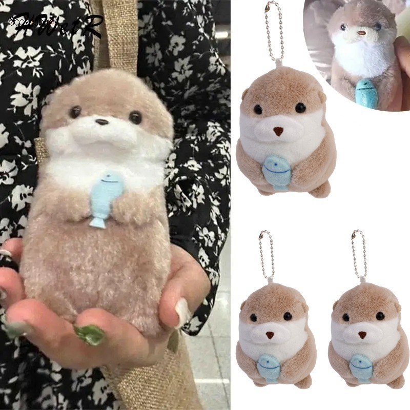 1 ชิ้น แฟชั่น สัตว์ นาก จับปลา ตุ๊กตา พวงกุญแจ กระเป๋านักเรียน แขวนจี้ พวงกุญแจรถ ผู้หญิง ผู้ชาย เด็ก ของขวัญ