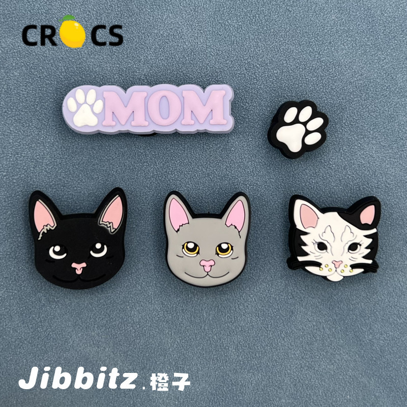 ใหม่ อุปกรณ์เสริม หัวเข็มขัด ลายการ์ตูนอุ้งเท้าแมว สําหรับรองเท้า Crocs DIY