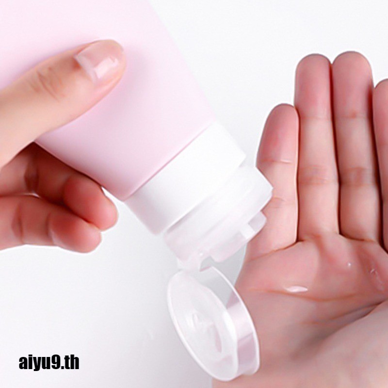 (aiyu9.th)ชุดขวดใส่เจลล้างมือ ซิลิโคน PVC แบบพกพา 4 แพ็ค