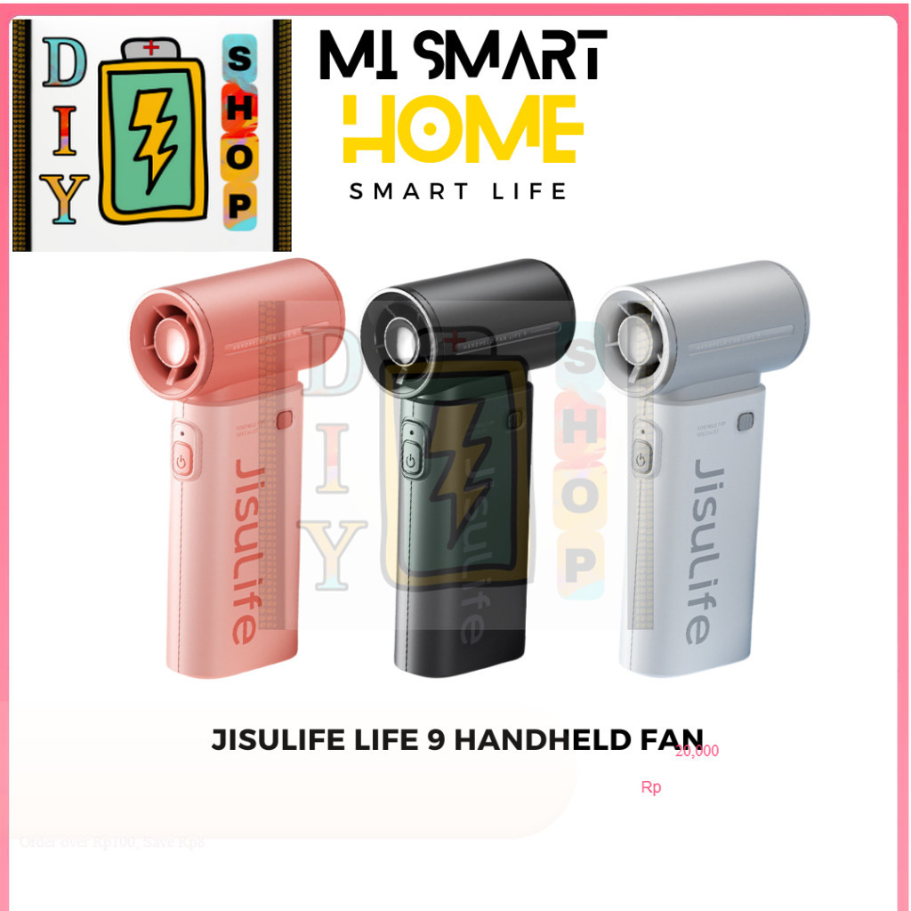 [ส่งด่วนในไทย]Pre-order 30 Day JISULIFE Handheld Fan พัดลมพกพา พัดลมมือถือ รุ่นJisulife Life 9 ปรับลมได้5ระดับ แบต3600mA