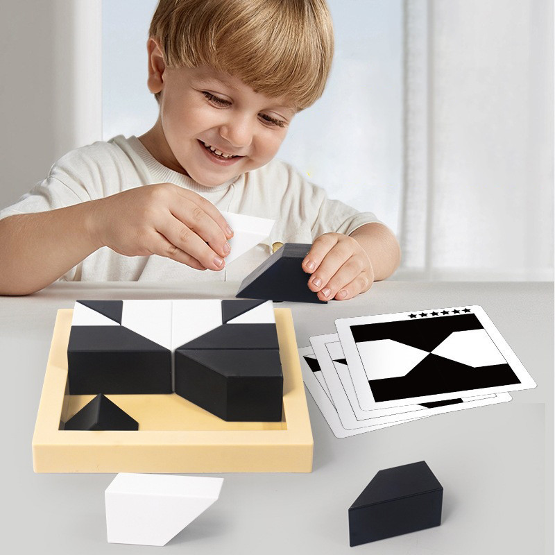 ของเล่นบล็อกตัวต่อปริศนา Montessori เพื่อการเรียนรู้ สําหรับเด็ก