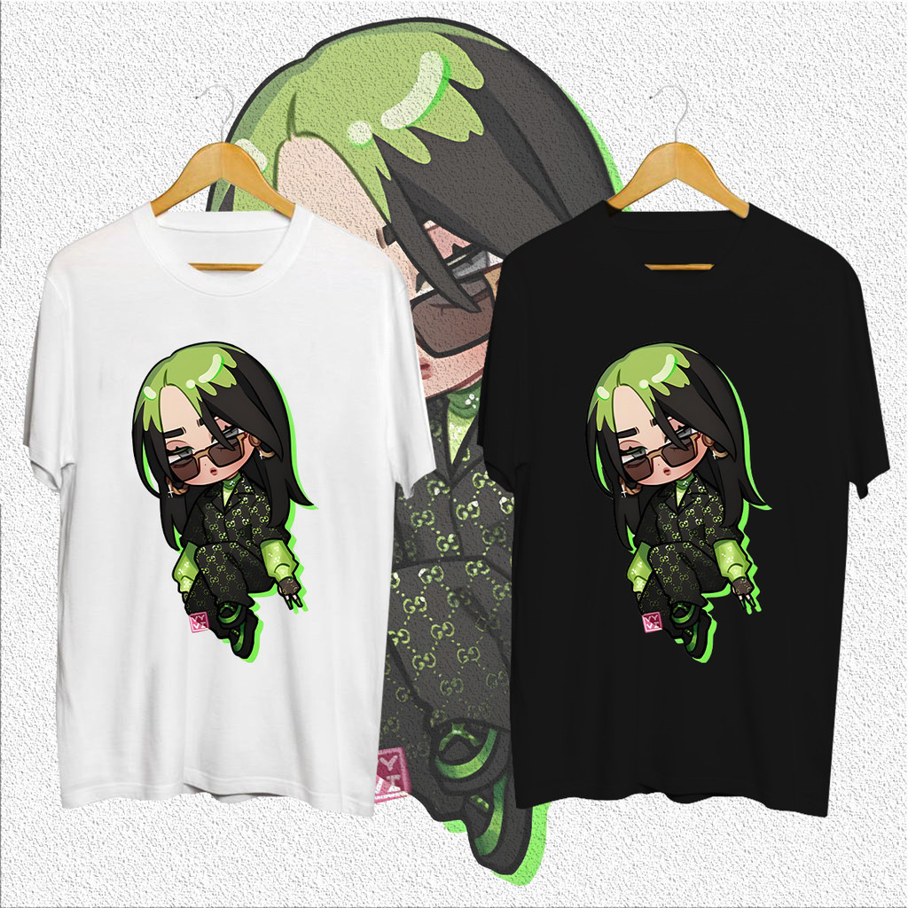 🔥HOT🔥 【เสื้อยืดใหม่】HOTS-5XL สินค้าวินเทจ Billie Eilish| Billie EILISH ชุดนอน สีดํา ของแท้ T-shirt 💚