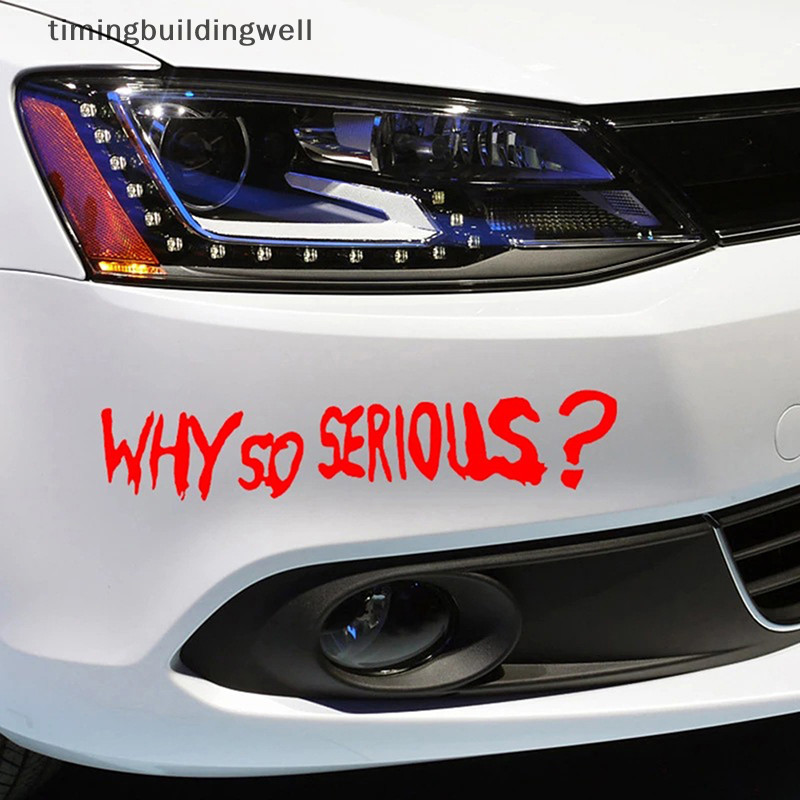 Twth Why So Serious ไวนิลสติกเกอร ์ รถ ATV Decal Joker Dark Knight สติกเกอร ์ สะท ้ อนแสง QDD