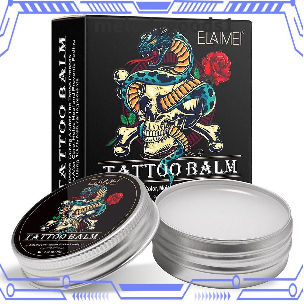 Melodygoods1 Aftercare Butter Balm Tattoo อุปกรณ ์ สําหรับรอยสักเก ่ าลด Redness Rejuvenates รอยสักเก ่ า Healing Tattoo Aftercare Balm Tattoo สี Balm