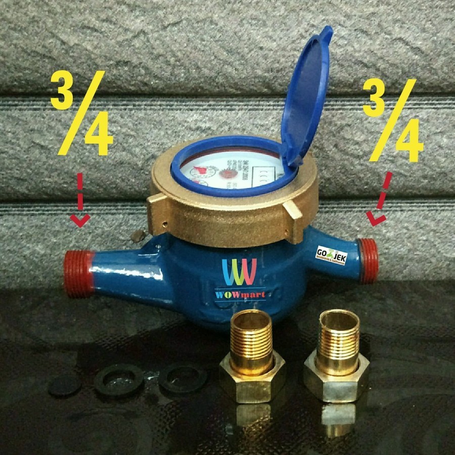 SNK มิเตอร์น้ำ มาตรวัดน้ำ ขนาดDN15  มิเตอร์น้ำ 2 ชั้น Tayo ขนาด 1.1/2 นิ้ว (ขนาดนิ้วครึ่ง) มิเตอร์น้