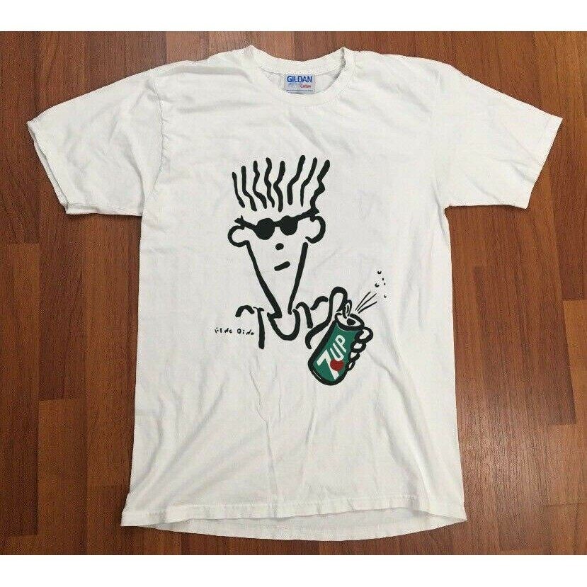 Vintage Fido Dido 7UP Late 1980's Single Stitch Rare Character PepsiCo Men's T-Shirt S-5XL