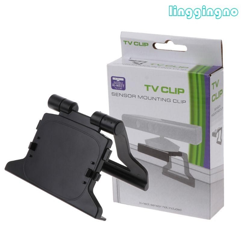 Rr ทนทานใช ้ พลาสติกสีดําพลาสติกคลิปทีวี Clamp Mount Mount Mount Mounting Stand Holder เหมาะสําหรับ Xbox 360 Kinect