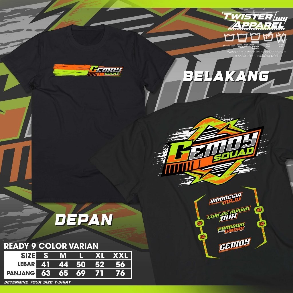 Prabowo President 2024 เสื้อยืด Gemoy Squad อินโดนีเซีย Maju - Prabowo Subianto Gibran Presidential 