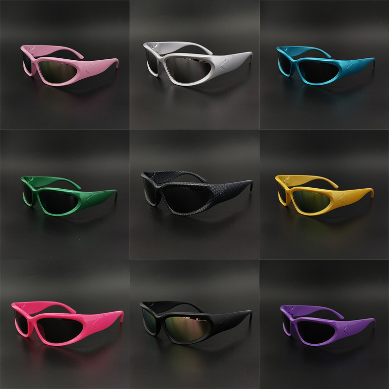 Y2K สไตล์ UV400 แว่นตากันแดด Unisex กีฬาวิ่งตกปลาแว่นตาขับรถแว่นตาชาย