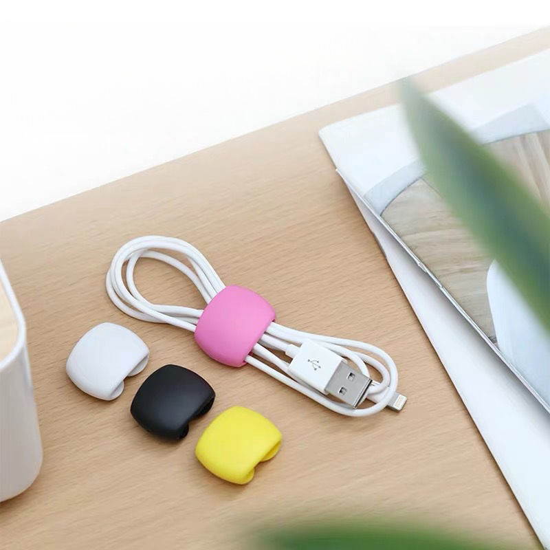 อุปกรณ ์ เสริมโทรศัพท ์ มือถือ Desktop Organizer Data Cable Storage สายชาร ์ จ Multifunctional Winder Hub สายหูฟัง Fixed Storage Buckle