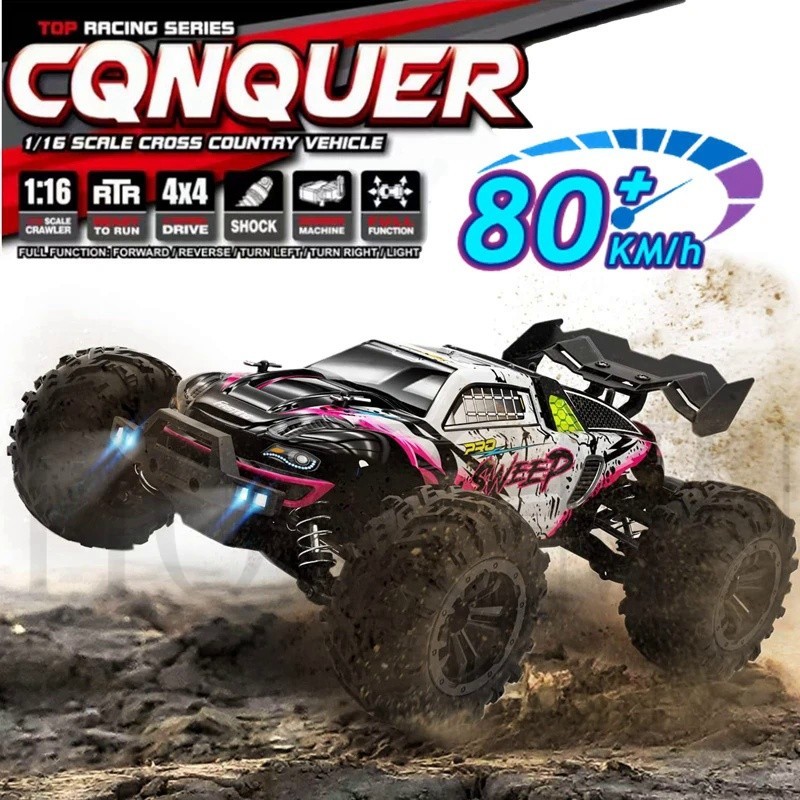 4wd 1:16 80 กม./ชม.Super Brushless 50 กม./ชม.แปรง RC รถ 4x4 Off Road รีโมทคอนโทรลความเร็วสูง Drift รถบรรทุกมอนสเตอร์ของเล่นเด็กผู้ใหญ่