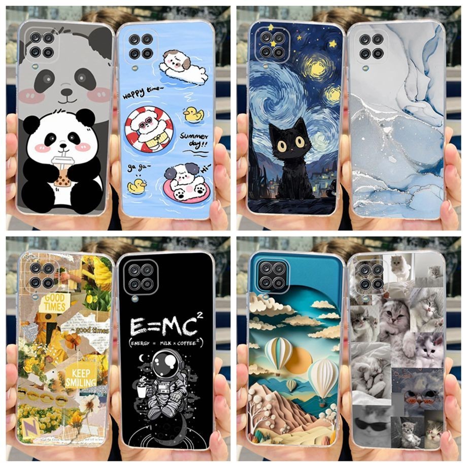สําหรับ Samsung Galaxy A12 M12 F12 SM-A125F เคสโทรศัพท์ซิลิโคนอ่อนนุ่ม TPU ทิวทัศน์ที่สวยงามการ์ตูน Patter Slim