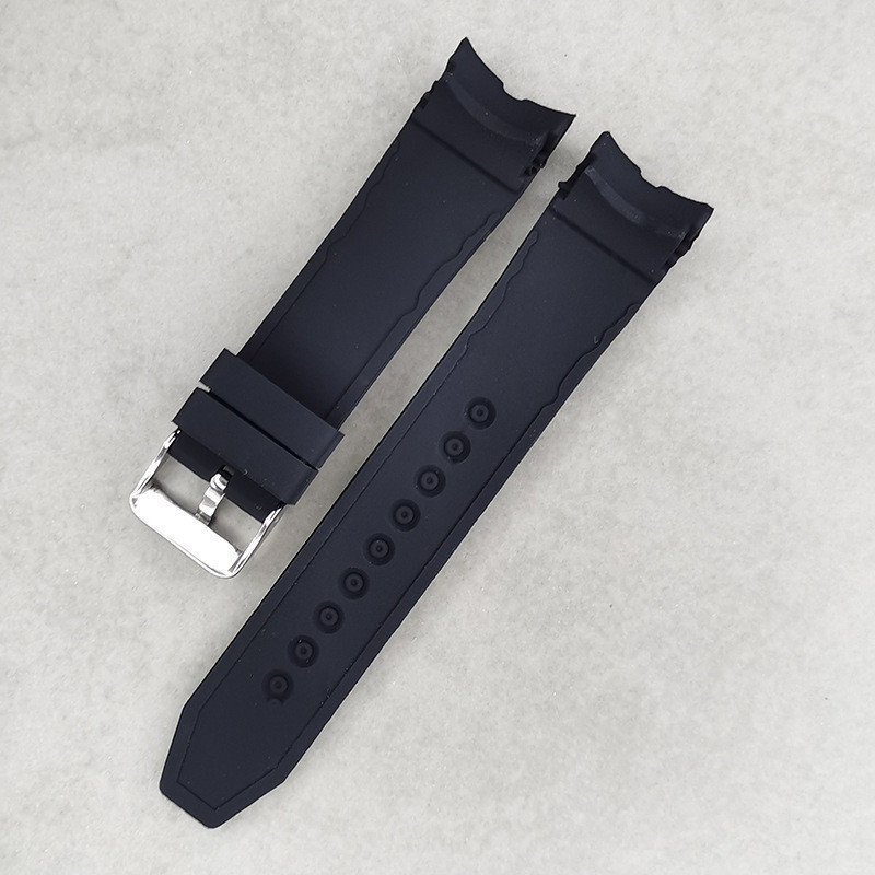 สายนาฬิกาซิลิโคน 22 มม.24 มม.26 มม.สําหรับ Seiko นาฬิกา Diver ดําน้ํา Skx007 Skx009 ทูน่ายาง Watchbands กีฬาสร้อยข้อมือสีดําผู้ชายผู้หญิงเข็มขัดข้อมือ