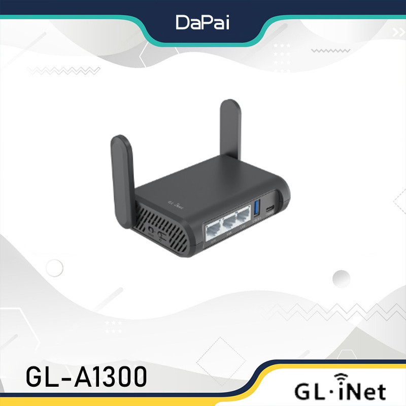 Gl.inet GL-A1300 Gigabit Router แบบพกพา Dual Band ไร ้ สาย WiFi 5 สมาร ์ ทพร ้ อมพอร ์ ต USB รองรับโหมดเส ้ นทางด ้ านข ้ างคีย ์ เดียว