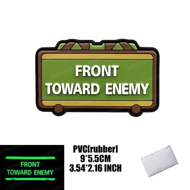 ปักด้านหน้า Toward Enemy ยุทธวิธี velcro Patch Touch Fastener Badge PVC ยางกล้องโทรทรรศน์ Ageency Arms Emblem Appliques - รูปที่ 5