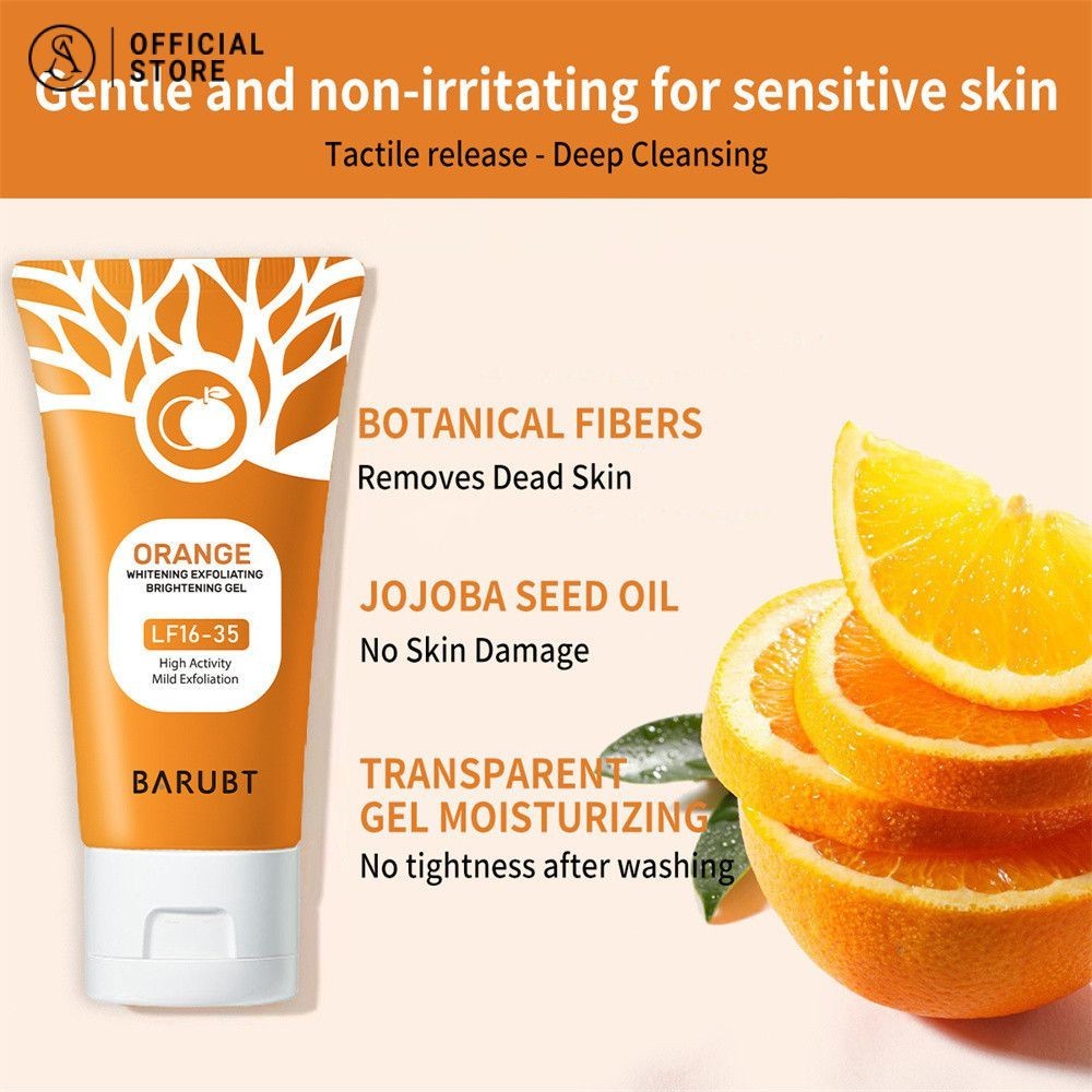 ลอกเจลขัด muka orange exfoliating Gel 50g ทําความสะอาดใบหน ้ า Brightening Gel Dead Skin Remover สําหรับผิวทั ้ งหมด