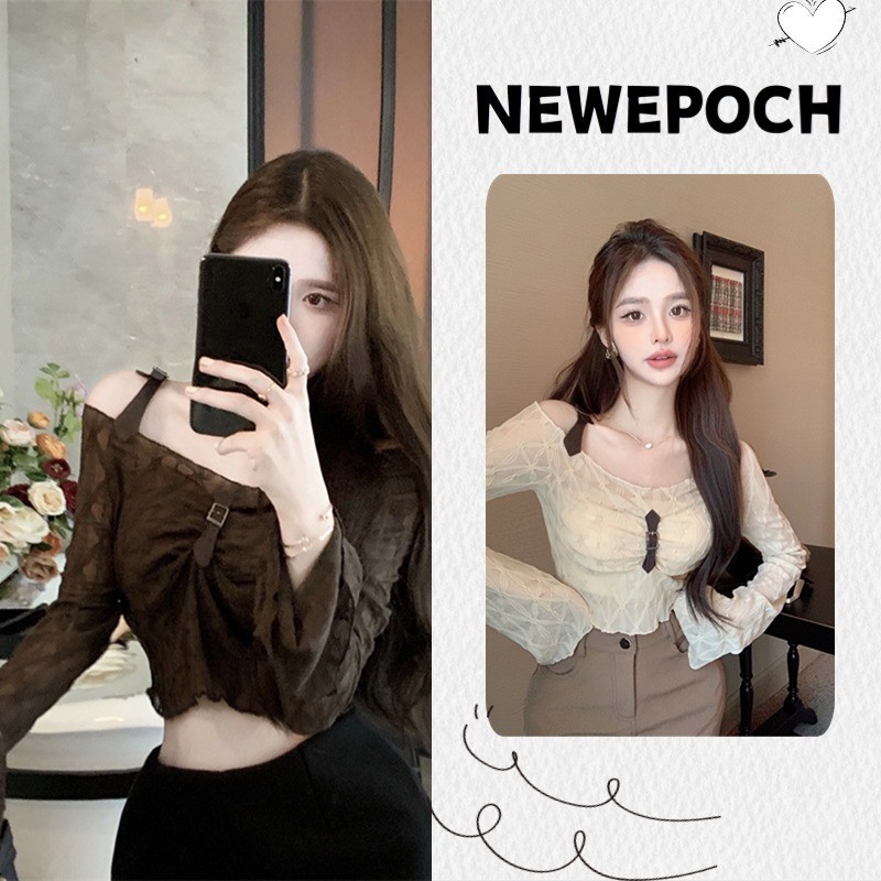 n.epoch เสื้อซีทรู พร้อมส่ในไทย เข้าใหม่ เสื้อแขนยาว