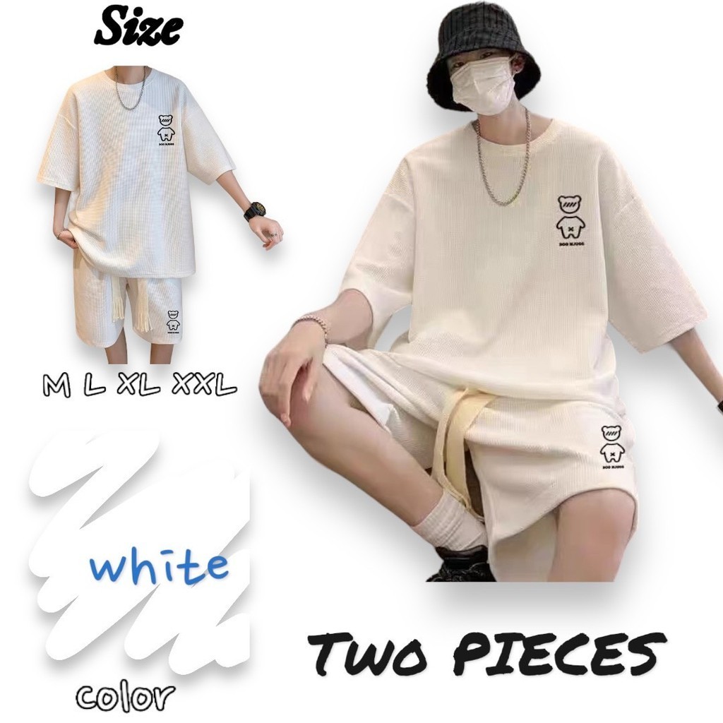 ชุดSet2ชิ้น เสื้อ+กางเกง ราคาเดียว  สไตล์เกาหลี ใส่ลำลองใส่เที่ยวใส่ของแฟน ราคาไม่แรง รุ่นH59