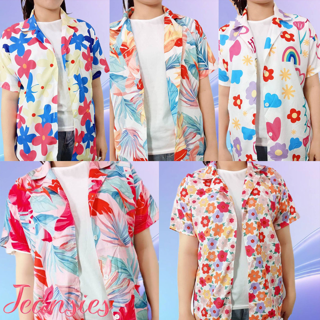 เสื้อเชิ้ต ลายน่ารัก ใหม่ สีสดใส สไตล์น่ารัก พร้อมส่ง ราคาไม่แพง